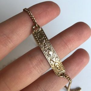 Delicate Gold Choker w/ Engraved Design